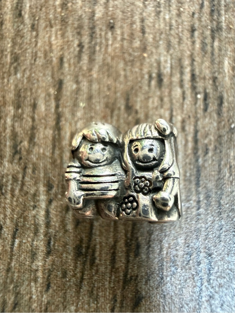 Chamilia Sterling Silver 925 Couple Charm with Floral Accents
